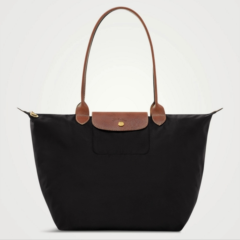 Black Nylon Longchamp Tote Bag